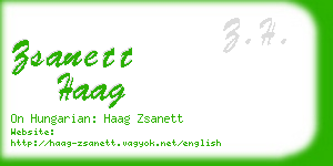 zsanett haag business card